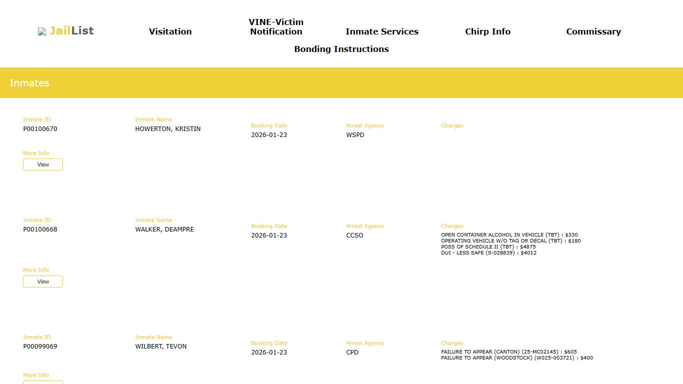 Cherokee County Inmate Search